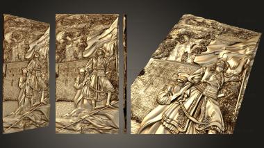 3D model Military panel against the backdrop of mountains (STL)
