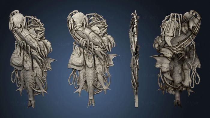 3D модель Натюрморт с рыбами (STL)