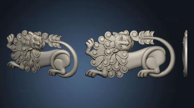 3D model Lion carved in Russian style (STL)