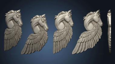 3D model Bas-relief of pegasus (STL)