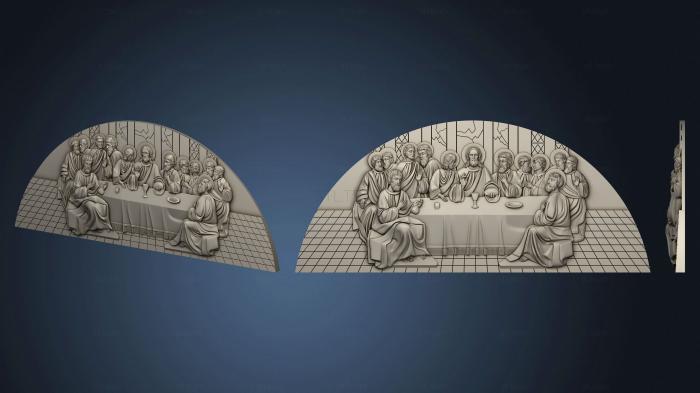 3D model The last supper in the shape of an arch (STL)