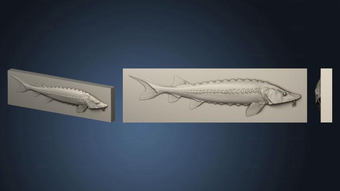 Панно художественные Panel fish Sturgeon