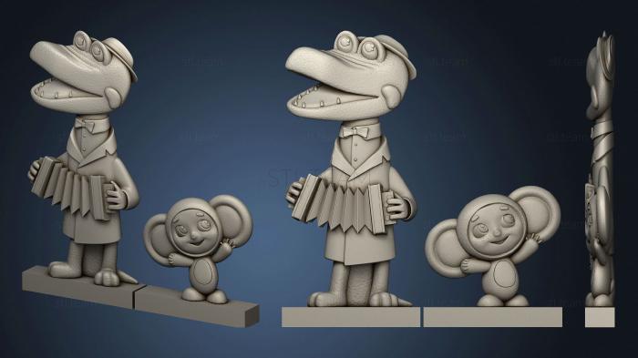 3D model Crocodile figure Gena and Cheburashka (STL)