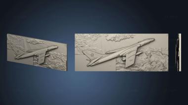 3D модель Самолет барельеф (STL)