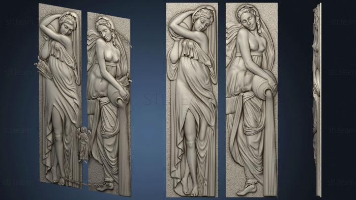 3D model Nymphs with jugs (STL)