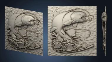 3D model Panel on the theme of fishing (STL)