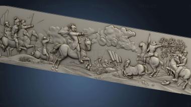 3D model Panel Cavalryman calls to battle (STL)