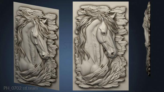 3D model Horse bas-relief version1 (STL)