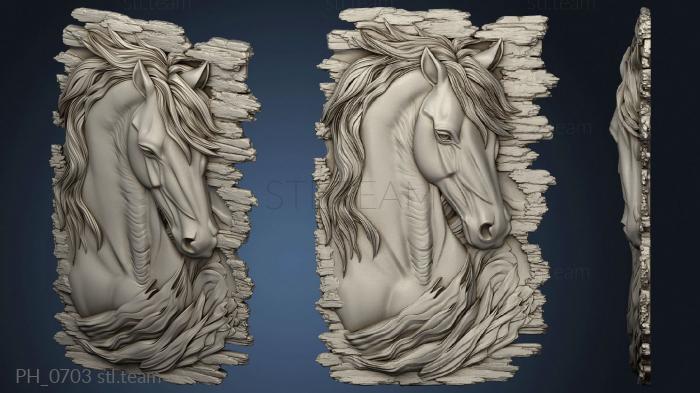 3D model Horse bas-relief (STL)