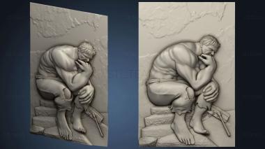 3D model Hulk sitting grieving (STL)