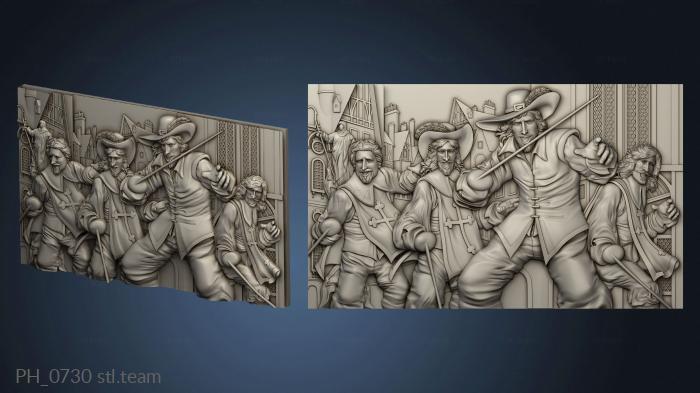 3D model The three Musketeers (STL)