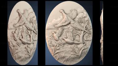 3D model The jungle chicken painting (STL)