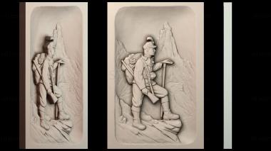3D модель Фотография солдата на горе (STL)