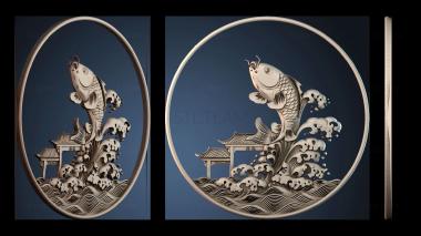 3D модель Картина с карпом (STL)