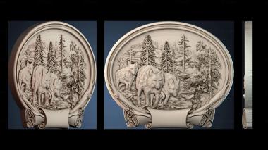 3D модель Картина волка (STL)