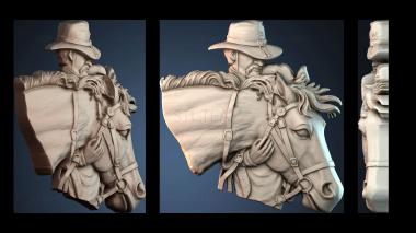 3D модель Изображение человека и лошади (STL)