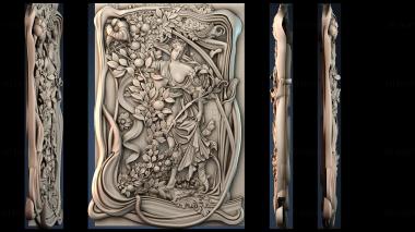 3D model Girl and apple tree picture (STL)