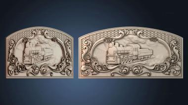 3D модель Винтажный рельеф поезда (STL)