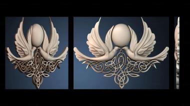 3D модель Узор «Голубь» (STL)