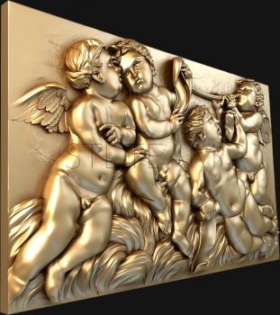 3D model Cupids-carved panel, 3d model for CNC, stl file (STL)