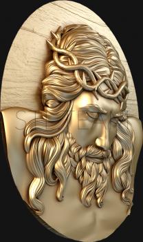 3D model Jesus Christ, 3d model of a carved panel, stl file (STL)