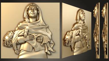 3D model Woman with child (STL)