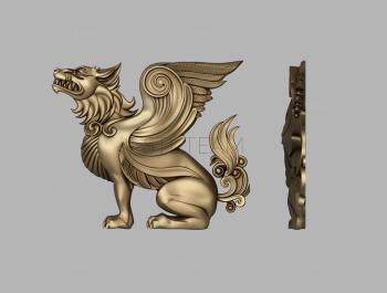 3D model A wolf with wings (STL)