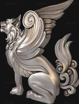 3D model A wolf with wings (STL)