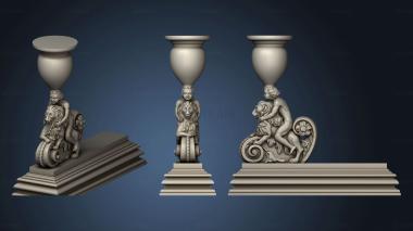 3D model Table leg with a BOY ON a LION (STL)