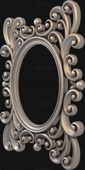 3D model Oval carved frame, provence, 3d model for CNC (STL)