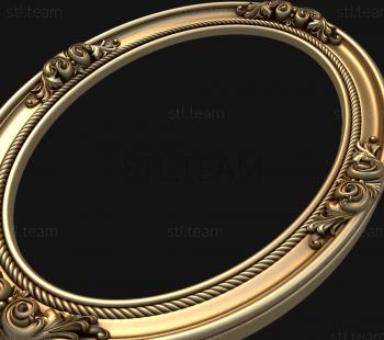 3D model 3d model of oval frame, stl file for cnc (STL)