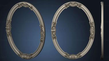 3D model The frame is oval with decorations on the sides (STL)