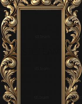 3D model 3d stl model of carved frame, baroque (STL)