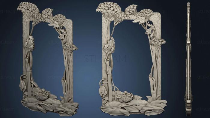 3D модель Рама зеркала с соцветьями укропа (STL)