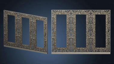 3D model Frame with roses version1 (STL)