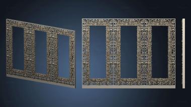 3D model Triple frame with roses (STL)