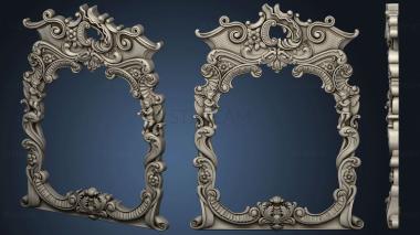 3D model Mirror with angels in the console style (STL)