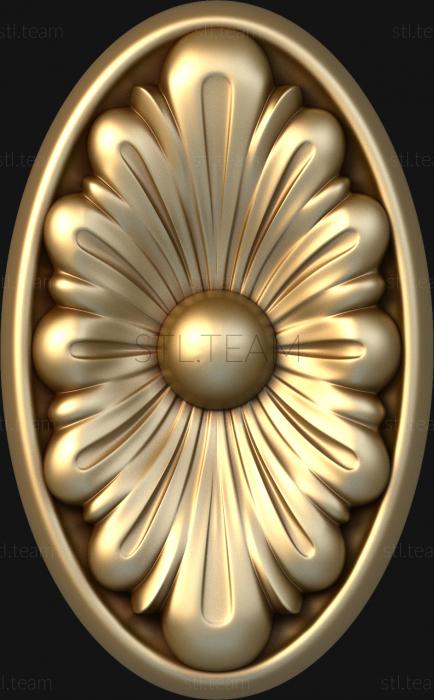 3D модель Овальный цветок (STL)