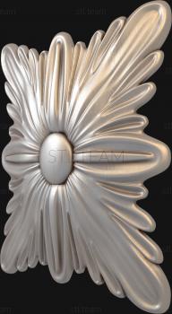 3D модель Квадратный цветок с серединой (STL)