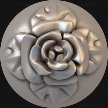3D модель Роза в круге (STL)