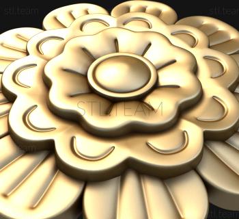 3D model Three-tiered flower (STL)