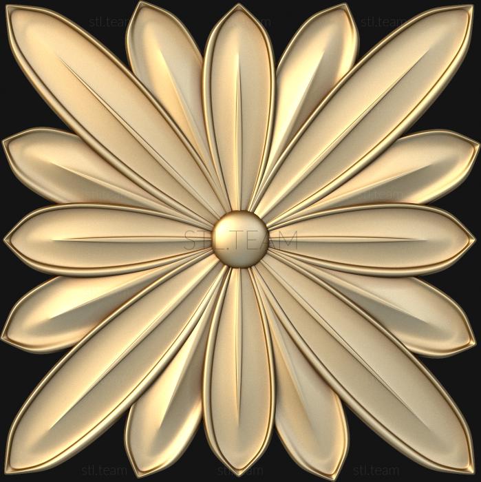 3D модель Квадратный цветок (STL)