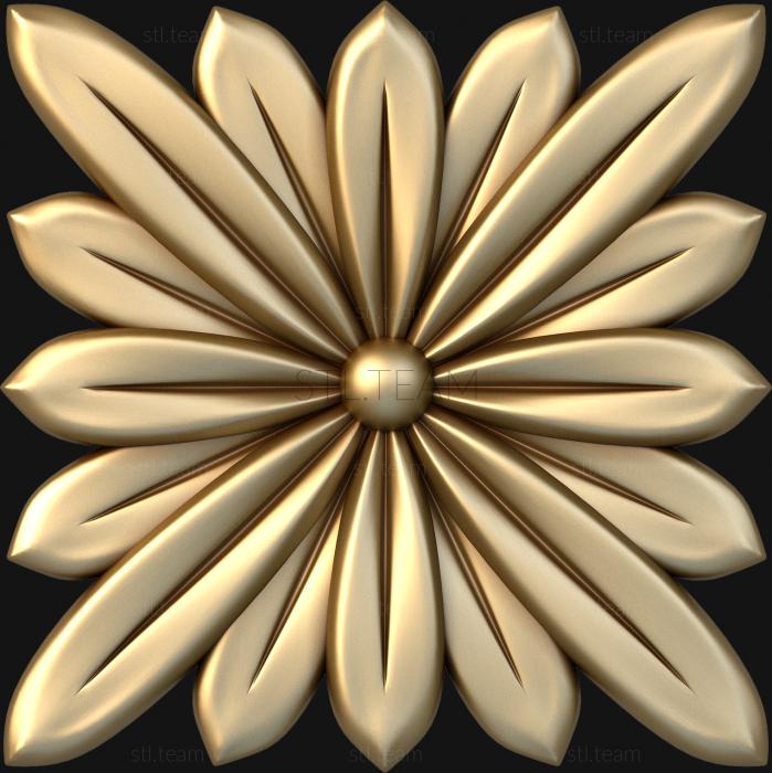 3D модель Квадратный цветок-2 (STL)