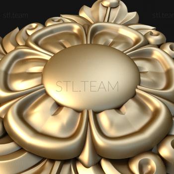 3D модель Цветок в листьях (STL)