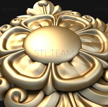 3D модель Цветок в листьях (STL)