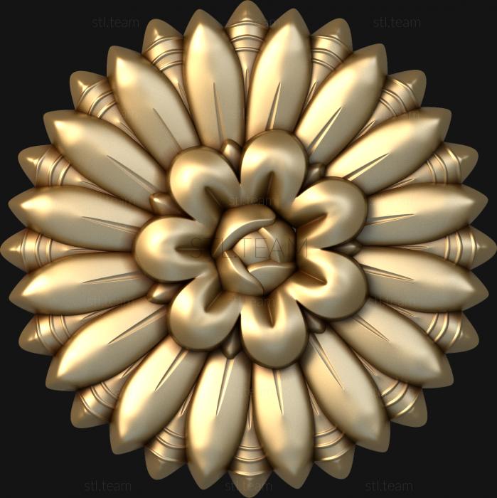 3D модель Тройной цветок (STL)
