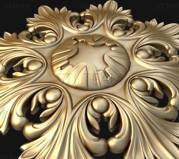 3D model Acanthus flower with a middle (STL)