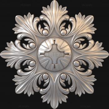 3D model Acanthus flower with a middle (STL)