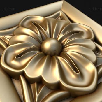 3D model A flower in a box (STL)