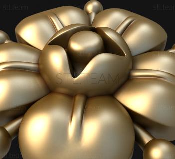 3D model Water lily with stamens (STL)